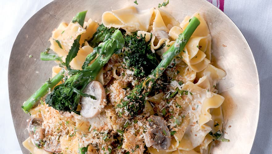 Crunchy pappardelle